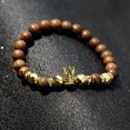 thumbnail image 3 of RSAMD 8MM 7 Chakra Men's Hematite Natural Stone Lion Buddha Beaded Charm Bracelet Gift-505-40, 3 of 4