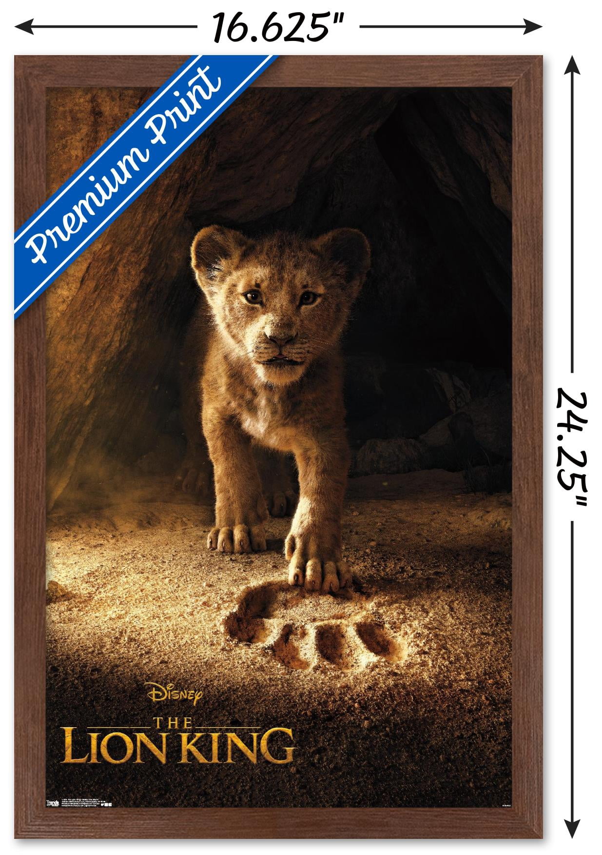 Disney The Lion King - Simba One Sheet Wall Poster, 14.725" x 22.375", Framed