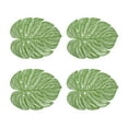 thumbnail image 1 of Cateissary 4 pack/lote tapetes de comedor de gran flexibilidad para hoteles y oficinas decoraciones de hojas traseras de tortuga huecas Mostrada Verde, 1 of 6