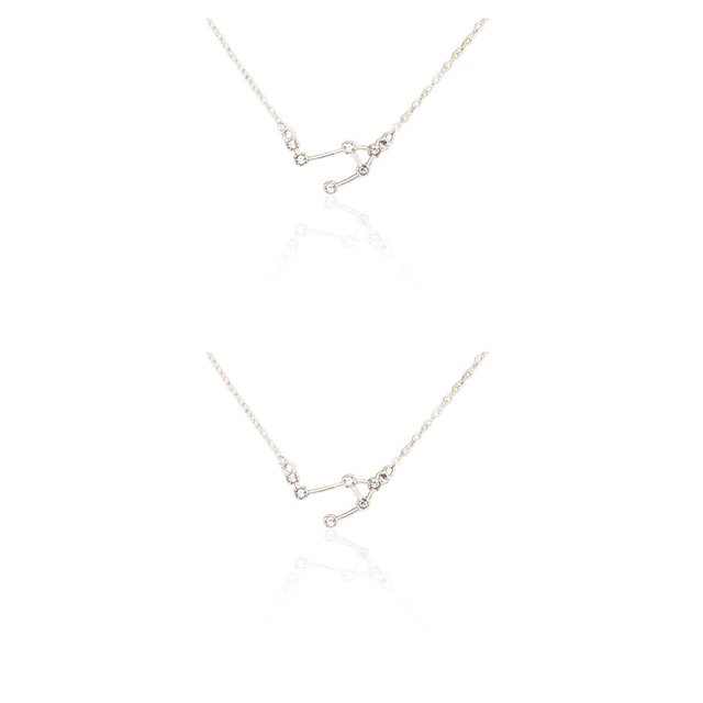 Sonducket Collar del zodiaco con tema de constelaciones Ins, diamantes de imitación exquisitos con tarjeta de exhibición, colgante de cadena de joyería, Type3 NO3 Sonducket CBP222193