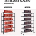 thumbnail image 4 of Dkelincs Heavy Duty Metal Shelf 6000 lbs Capacity 6 Tier Wire Shelving Unit Adjustable Storage Rack with Wheels, Black, 4 of 8