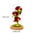 thumbnail image 3 of BSJJY Glass Rose Flower for Women, Rose Flower Gifts for Women, Red Light Up Rose in A Glass Dome,Rose Gifts for Mom Her Christmas, Anniversary, Wedding, Valentines (B), 3 of 3