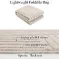 thumbnail image 4 of SHACOS Soft Cozy Fluffy Arch Pattern High-Low Pile Textured Area Rug 5'3"x7'3" Non Slip Washable Modern Geometric Rug Stain Resistant Contemporary Ca, 4 of 9