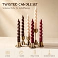 Table Number Red 7 inch Spiral Taper Candle, Unscented, 6 Pcs Twisted Taper Candles for ...