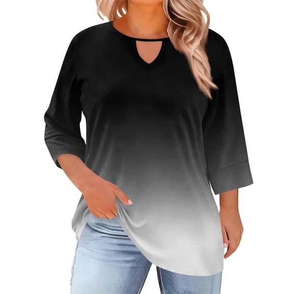 Lkhaha 2026 Womens T Shirts Fashion Tops Hollow Out Collar Short Sleeve Casual Crew NeckDaily Clothing Black 2XL