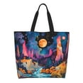 thumbnail image 1 of Balery Fantasy Cosmic Landscape Bolsa Tote Estilo Estético con Cremalleras, Bolsa de Hombro, Bolsa de Compras Grande y Plegable, 1 of 8