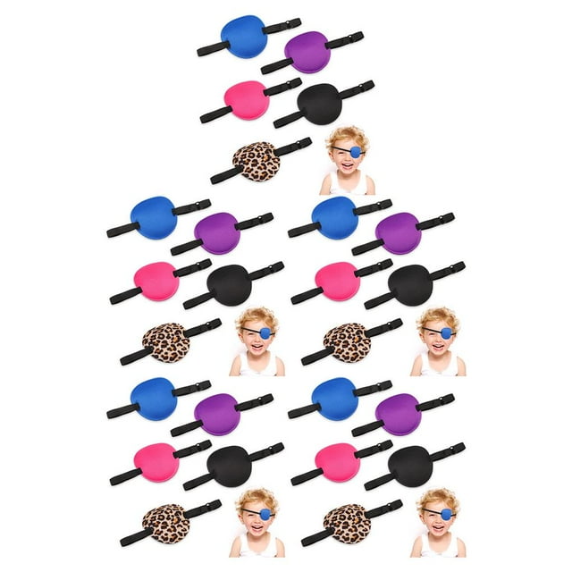 Vogacara 5Pcs Concave Eye Patch Washable Adjustable Kids Adults Accessories Up Eyeshades Cosplay Photography Funny Make Props Toys Type2
