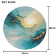 thumbnail image 6 of Blue Gold Marble Pattern Round Tablecloth 60"x60",Wrinkle Wipeable Table Cloth for Kitchen Dining Room Picnic Patio Party, 6 of 6