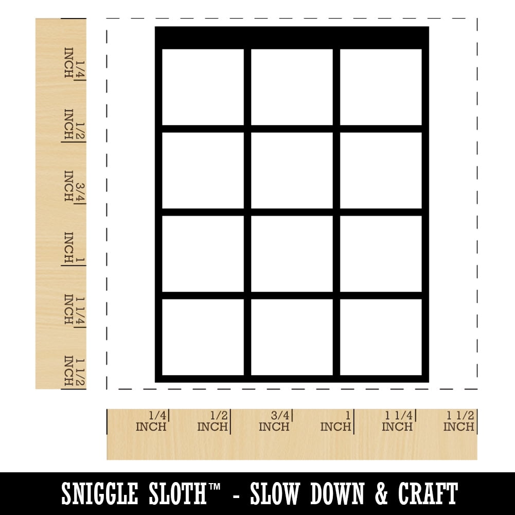 Ukulele Chord Blank Self-Inking Rubber Stamp Ink Stamper - Red Ink - Large 1-1/2 Inch