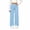 A-Blue, variant on Girls Stretch Wide Leg Pants Kids Elastic Waistband Straight Casual Athletic Versatile Long Pants