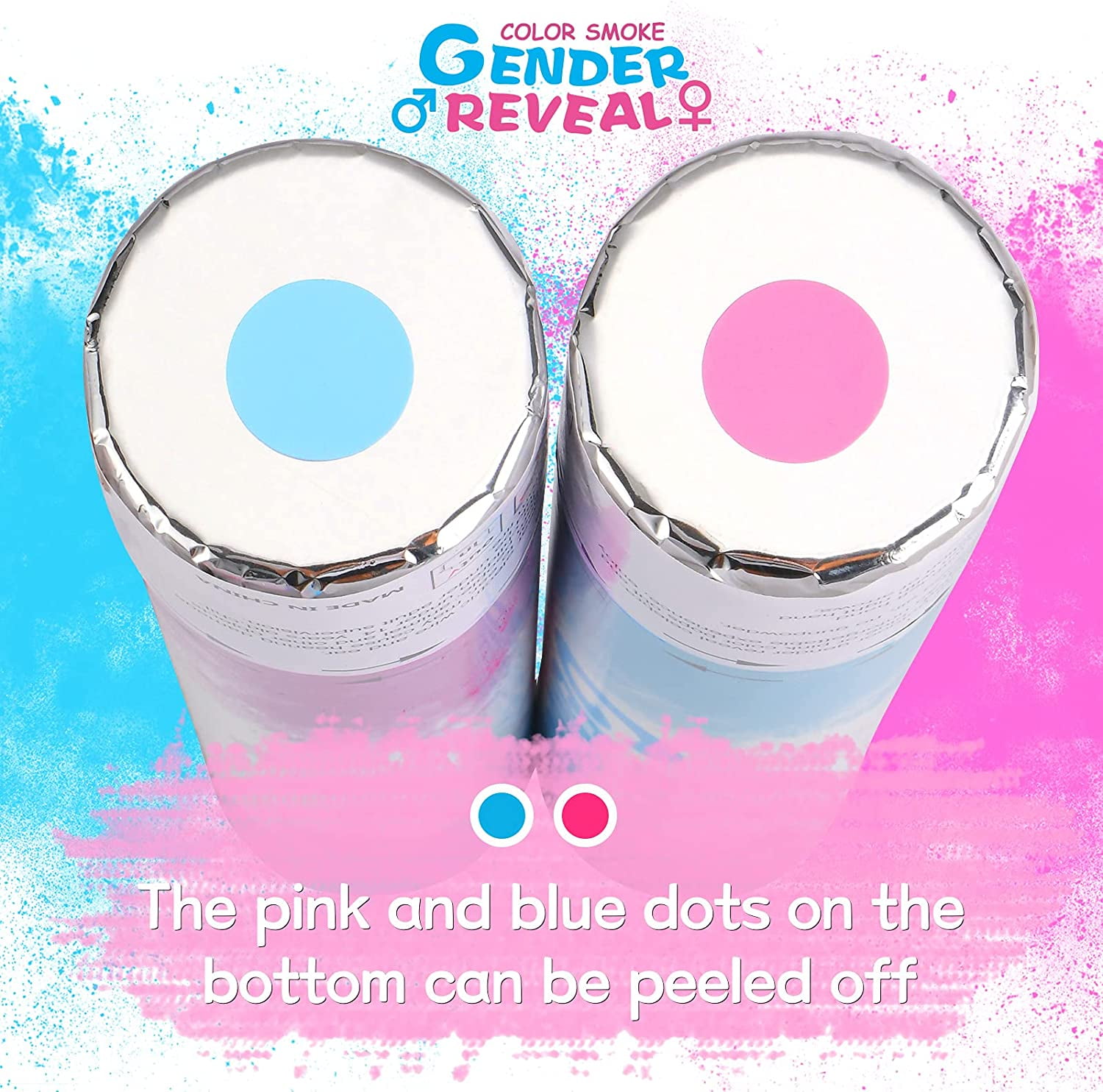 Biodegradable Pink or Blue Gender Reveal Powder to Use With Cannon, Popper,  or Balloon 3 Oz Bags for Gender Reveal Party Decoration Ideas 