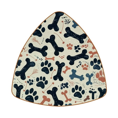 

Coasters for Drinks Cups Place Mats for Home Decor Desk Coaster 6-Pc Bone Dog Paw Print