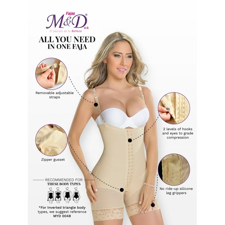 MYD 0066 Fajas Colombianas Reductoras Post Surgery Womens Compression Under  Garments Beige M 