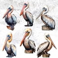 thumbnail image 5 of Pelicans Decorative Wooden Clip-on Ornaments of 6 by G. Debrekht - Christmas Decor - 8090014C-S6, 5 of 11