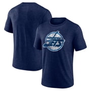 Men's Navy Winnipeg Jets Wraparound Tri-Blend T-Shirt