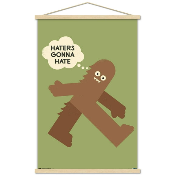 DaVid Olenick - Bigfoot Wall Poster with Wooden Magnetic Frame, 22.375" x 34"
