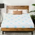 thumbnail image 2 of 6 Inch Twin Mattress for Kids, Removable Washable Cover with Whales Pattern Cooling Memory Foam Medium Feel, Bed-in-a-Box, CertiPUR-US Certified, Twin, White/Blue, 2 of 8