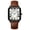 Brown Black, variant on Men's Vintage Rectangle Quartz Watch with Leather Strap, Roman Numeral Dial, Business Casual Dress Wristwatch