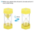 thumbnail image 4 of Uxcell 15 Min Sand Timer,Hexagon with Plastic Cover,Count Down Sand Clock Glass Yellow, 4 of 5