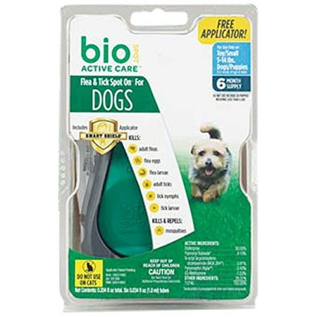 Bio Spot Active Care Flea & Tick Spot On W/ Applicator for Small Dogs 5-14