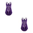 thumbnail image 4 of Minnieouse Chaleco de mujer Sexy Girls Slim Floral Tanktop Sports Camisole Beach Vacation Home Summer Top Ropa femenina Púrpura M Type1 NO1, 4 of 6
