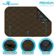 thumbnail image 5 of Paw Inspired Washable 36" Dog Crate Mat, Size 35x22 Inch, Waterproof Dog Crate Kennel Bed Anti-Slip Bottom Leakproof Pads (Dark Brown), 5 of 8