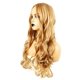 thumbnail image 5 of Long Curly Hair Wig Yellow Color Centre Parting Hairstyle Adjust Buckle Wavy Wigs for Women Chemical Fiber, 5 of 5