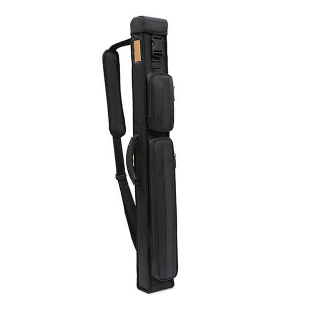 Bolsa de almacenamiento para tacos de billar, bolsa de transporte para tacos de billar, estuches articulados de 1/2 pulgada con múltiples bolsillos, Negro