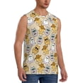 thumbnail image 2 of Daiia Music Dancing Cat Printed Men's Tank Tops,Casual Soft Sleeveless Gym Muscle Shirts Bodybuilding Tee-Large, 2 of 8