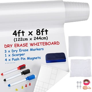 Roofei Dry Erase Whiteboard Wall Decal Sticker – 79 x 18 Inch Large Self- Adhesive, Removable, Residue Free Contact Paper for Kids, Home, and Office  – Marker & Wipe Included 