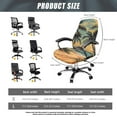thumbnail image 7 of HELLHERO Hawaii Beach Palm Tree Print Office Chair Slipcovers Spandex, Elastic High Back Office Seat Cover, Dustproof Computer Chair Cover Size L, 7 of 7