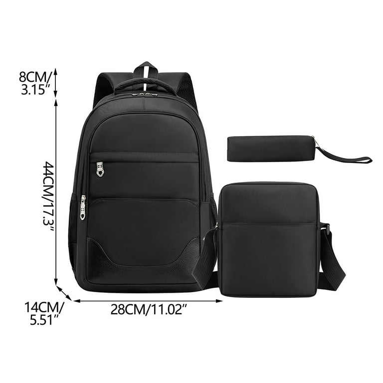 Lightweight Waterproof Backpack with 3-Piece Set Large Capacity