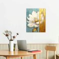 thumbnail image 2 of JRXY  Large Lotus Flower Blooming Wall Art Canvas Print Painting Modern Peaceful Still Life Artwork Zen Golden Floral Artwork for Meditation Room Decoration  pattern3, 2 of 4