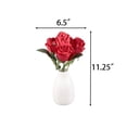 thumbnail image 3 of Arreglo Decorativo Mainstays Rosas Color Rojo con Florero  28.5 cm, 3 of 4
