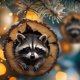 thumbnail image 1 of Adornos para árbol de Navidad | Colgantes de animales | Decoraciones colgantes planas de acrílico 2D para la decoración navideña | Juego de 6 con búhos y mapaches, 1 of 5