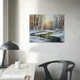 thumbnail image 3 of Nawypu Canvas Prints Wall Art - Winter Landscape with The Wood River, 3 of 4
