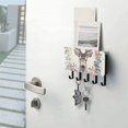thumbnail image 5 of Leaves Deer and Flowers Mail Holder Organizer Wall Mount with Shelf Key Holder Key Rack with 5 Key Hooks for Wall Decorative, 5 of 6