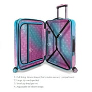 iFLY Fibertech 2-Piece Expandable Hardside Spinner Luggage Set – 20 Carry-On & 28 Checked, Cotton Candy