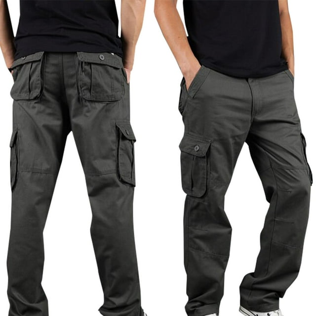 cllios Mens Cargo Pants Big and Tall Multi Pockets Pants Work Work Trousers Classic Workwear Cargo Pants