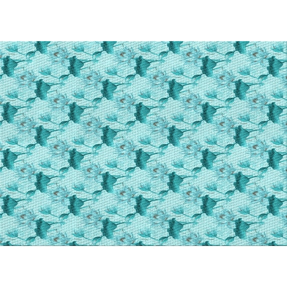 Ahgly Company Machine Washable Indoor Rectangle Transitional Tron Blue Area Rugs, 6' x 9'