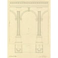 thumbnail image 2 of Vannini, Giuseppe 19x24 White Modern Wood Framed Museum Art Print Titled - Plate 28 for Elements of Civil Architecture, ca. 1818-1850, 2 of 4