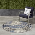 thumbnail image 5 of Nourison Aloha Indoor/Outdoor Grey/Blue 5'3" x ROUND Area Rug, (5 Round), 5 of 10
