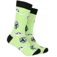 thumbnail image 3 of Star Wars The Mandalorian Baby Yoda Grogu and Mando Adult Crew Socks 2 Pair, 3 of 5