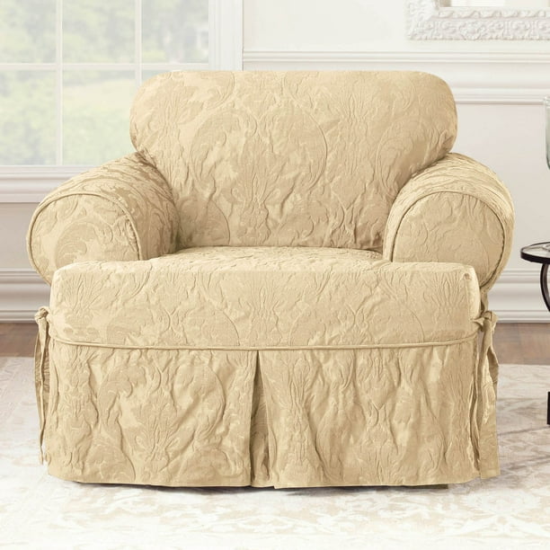 Sure Fit Matelasse Damask TCushion Chair Slipcover