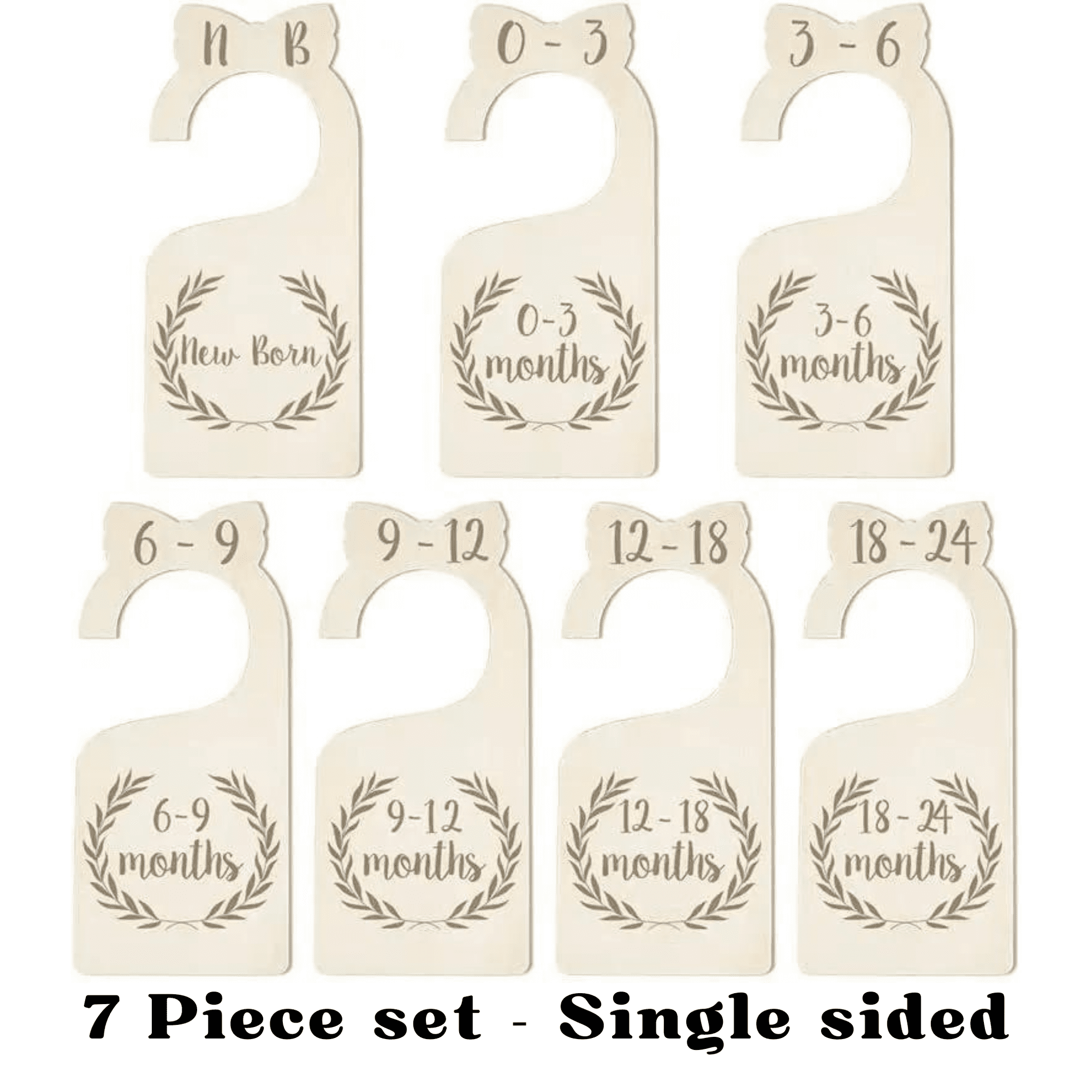 Newborn Baby Closet Dividers Set for Nursery Wooden Hanger for Baby Clothes Organizer