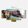 thumbnail image 2 of Vernazza Bay Aerial View - Large Seascape Art Canvas Print, 2 of 3