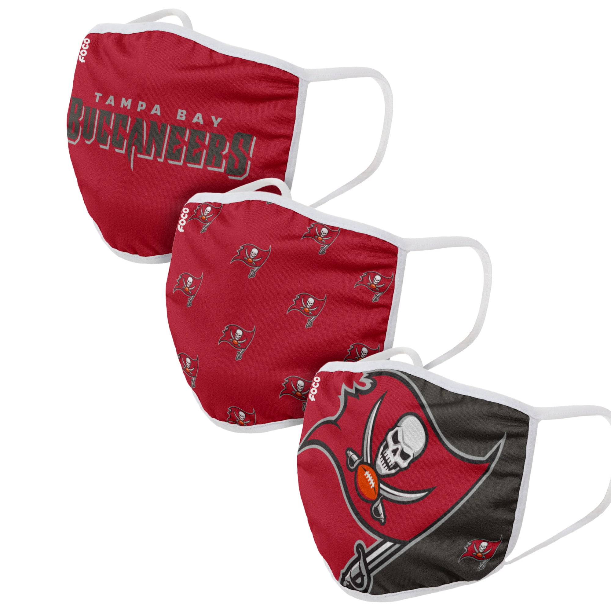 Tampa Bay Buccaneers FOCO Adult Face Covering 3-Pack ...