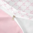 thumbnail image 4 of Erosebridal Girly Pink Bowknot Twin Bedding For Girls,Cute Bows Kawaii Stars Duvet Cover Set,Lightpink White 2pcs,No Comforter,Reversible, 4 of 6