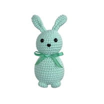 Jessee Soft Green Milk Fufu Crochet Rabbit Toy, Easter Gifts for Kids, Spring Stress-Relief Gadget, Home Decor Ornaments