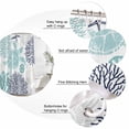 thumbnail image 6 of Turquoise Coastal Turtle Waterproof Fabric Shower Curtain,Ocean Coral Nautical Waterproof Fabric Shower Curtain for Bathroom Curtains Bathtubs Hotel Shower Curtains with 12 Hooks Standard 66x72, 6 of 8